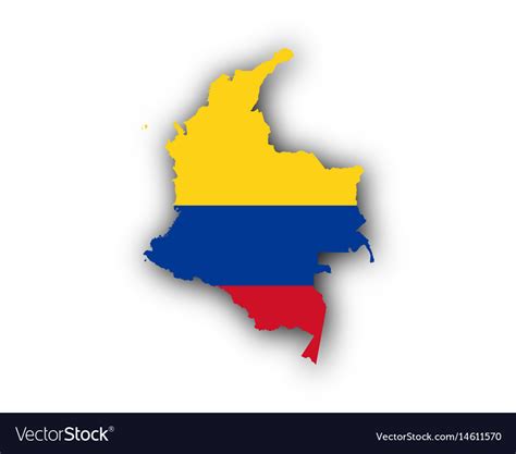 Map And Flag Colombia Royalty Free Vector Image