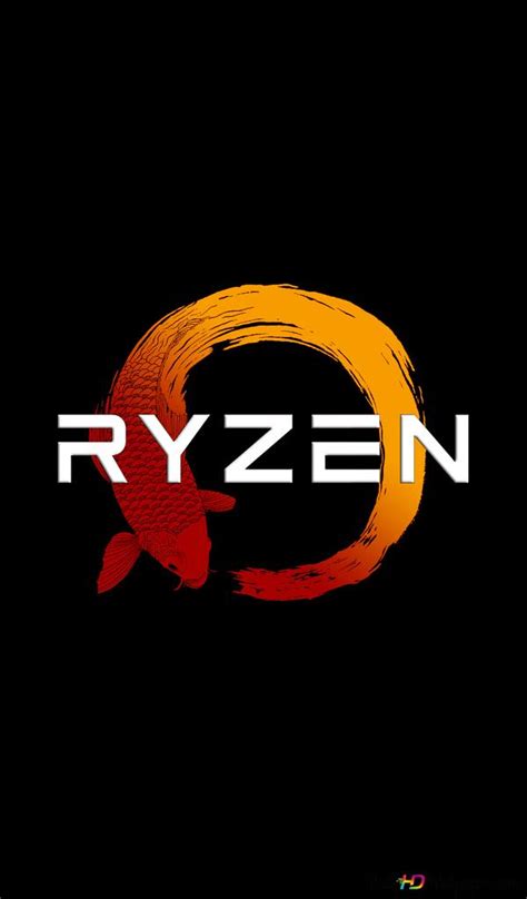 Amd Ryzen Dark Koi Fish Logo 4k Wallpaper Download