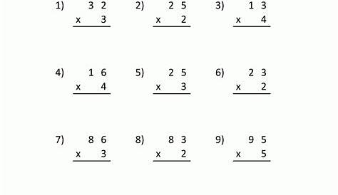 multiplying 2 digit by 2 digit worksheets