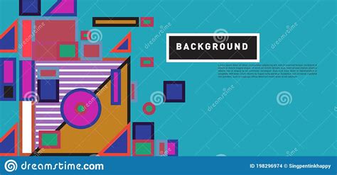 Vector Abstract Colorful Rectangle Background For Banner Stock Vector