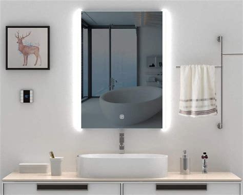 Touch Screen Led Mirror Bathroom With Light Smart Anti Fog Shower Shaving Mirror Rectangle