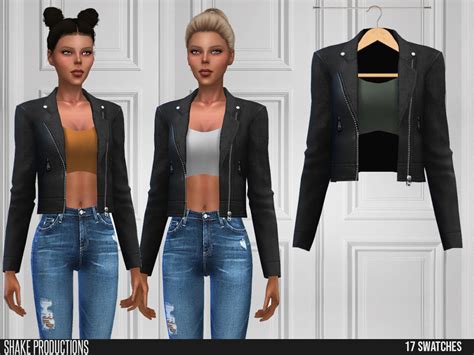 502 Leather Jacket By Shakeproductions From Tsr Sims 4 Downloads