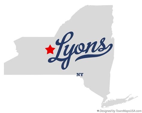 Map Of Lyons Ny New York