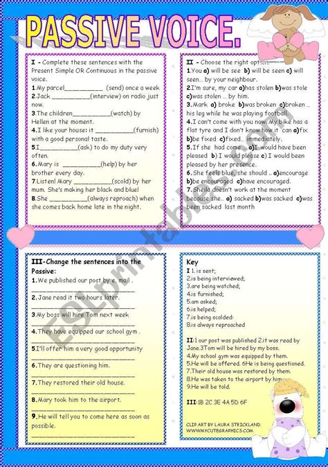 The Passive Voice Esl Worksheet By Lucetta