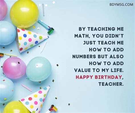 75 Best Birthday Wishes For Teacher Teacher Birthday Wishes Bdymsg