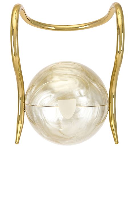Cult Gaia Pearl Top Handle Bag In Ivory Revolve
