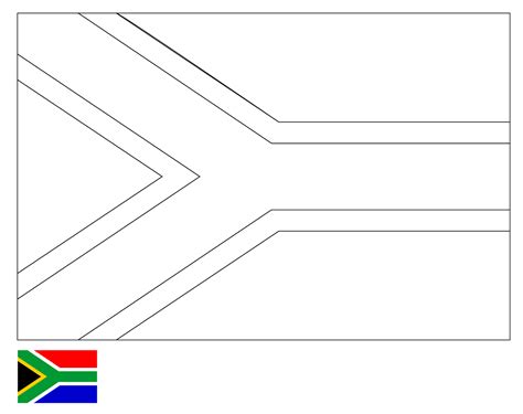 Free national flag of south africa printable coloring page. Coloring Page | Flag of South Africa | Drawing | Outline ...
