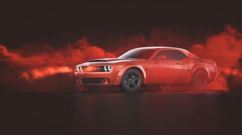 2560x1440 Red Dodge Challenger Demon Srt 1440p Resolution Hd 4k Wallpapersimagesbackgrounds