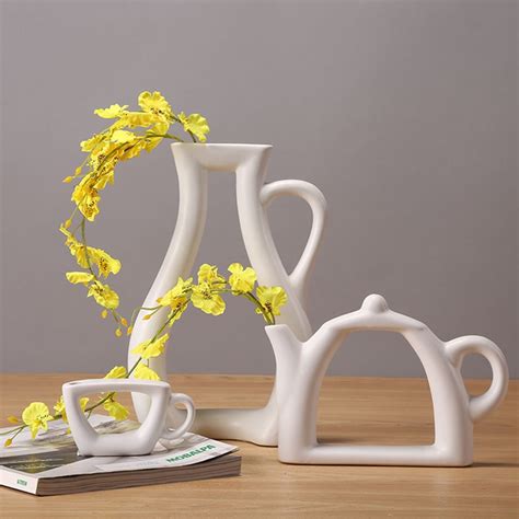 Looking for fashion reps, go to. home Decor Flower Vase Ceramic Teapot Shape Stylish Kettle ...