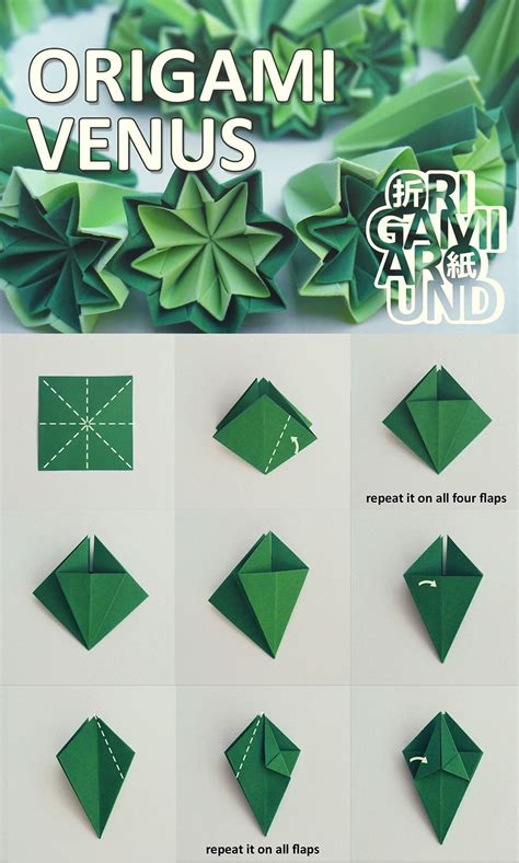 Origami Around Blog — How To Make An Origami Venus Kusudama Cactus The