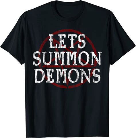 Lets Summon Demons T Shirt Satanic Shirt Horror Tshirt