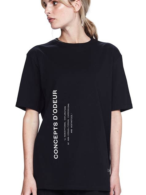 Logo Vertical Print Canvas Unisex T Shirt Concepts Dodeur Stylefav