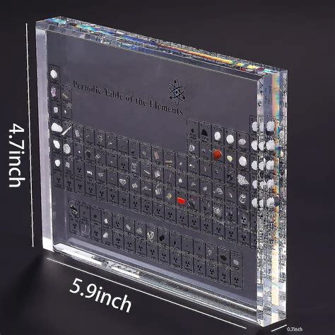 Acrylic Periodic Table With Real Elements Chemical Elements Display