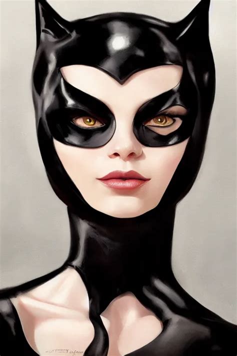Beautiful Aesthetic Three Quarter Portrait Of Catwoman Stable