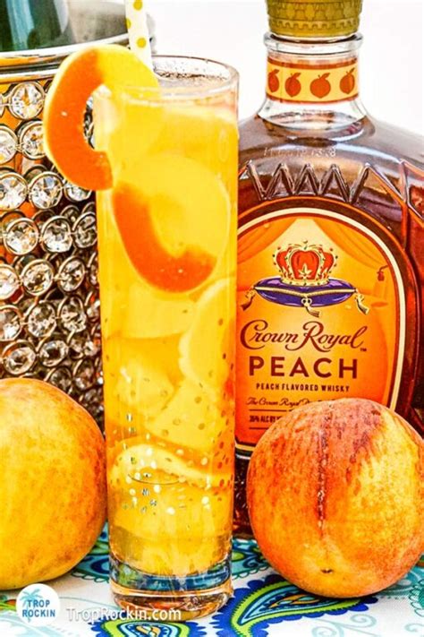 3 Ingredient Peach Crown Royal Mixed Drink Yum Trop Rockin