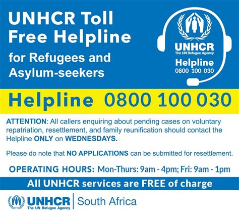 Attention Unhcr Helpline Unhcr South Africa
