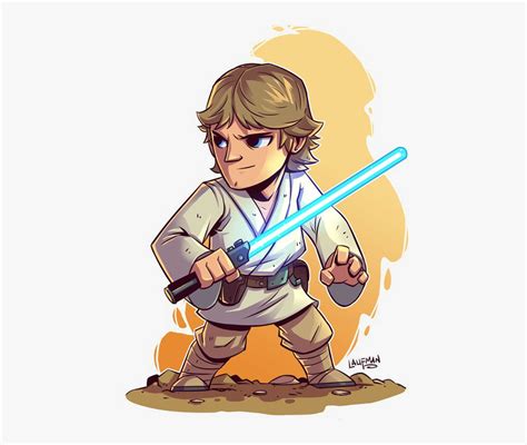 Star Wars Luke Skywalker Cartoon Free Transparent Clipart Clipartkey