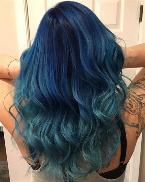 My new blue/ green ombre hair extensions came in!! Blue Ombre Hair Color | Light and Dark Shades 2017