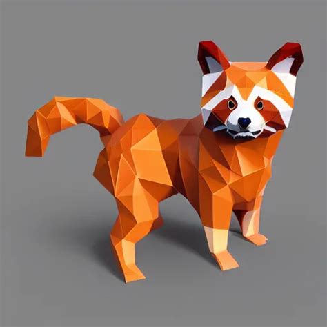 Low Polygon Red Panda 3d Stable Diffusion Openart