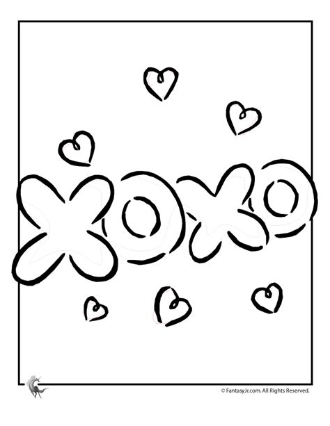 Hugs And Kisses Coloring Pages