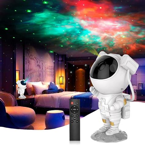 Kids Astronaut Star Projector Galaxy Light With Timer And Remote