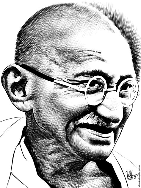 Ink Drawing Of Mahatma Gandhi Abstract Pencil Drawings Pencil Portrait