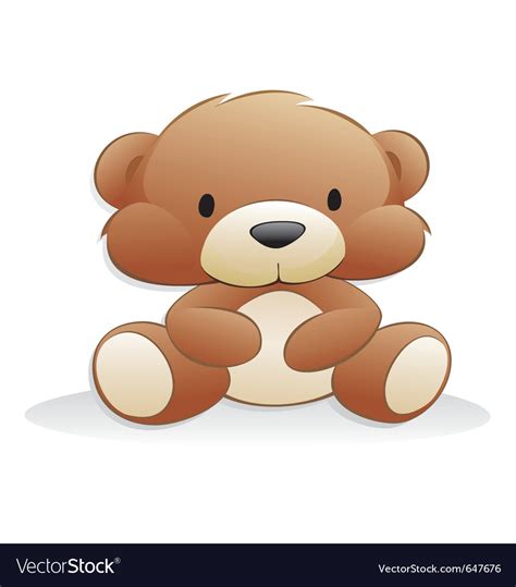 Cute Cartoon Teddy Bear Royalty Free Vector Image