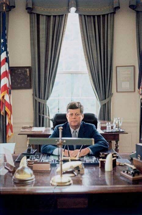 President John F Kennedy Photographed By Elliott Erwitt In The Oval