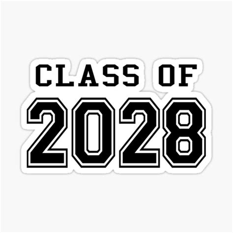 Class Of 2028 Sticker For Sale By Mightyawesome Redbubble