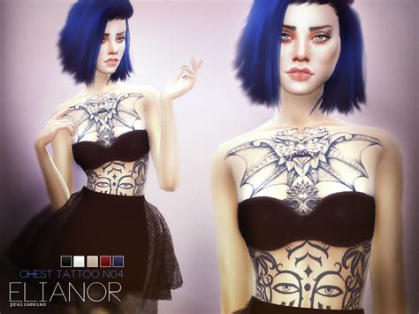 Sims Cc S The Best Chest Tattoo By Pralinesims