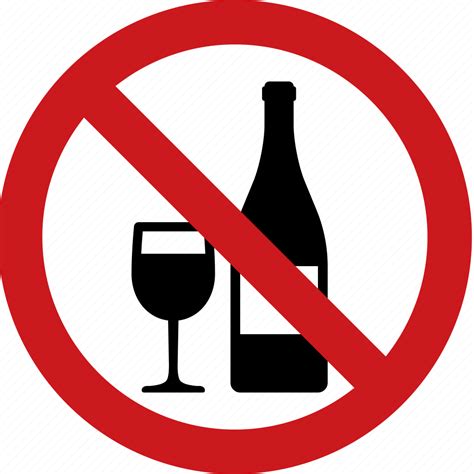 Alcohol Ban Drinking No Outside Sign Wine Icon Download On Iconfinder