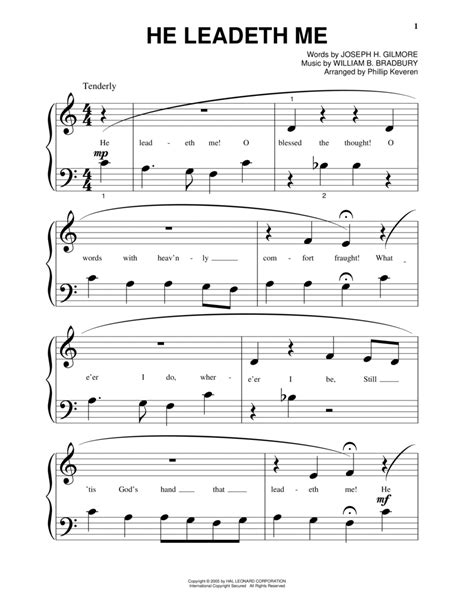 Download He Leadeth Me Sheet Music By William B Bradbury Sheet Music