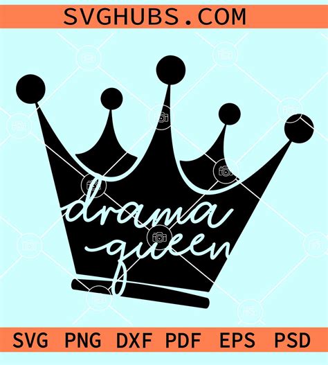 Drama Queen Crown Svg Drama Queen Svg Princess Crown Svg