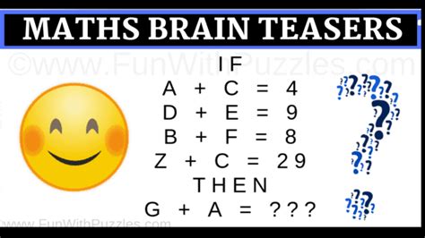 Maths Brain Teasers For Kids