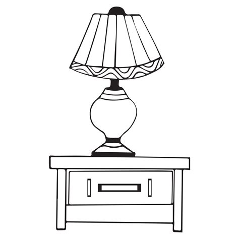 Table Lamp Drawing For Kids 11880830 Vector Art At Vecteezy