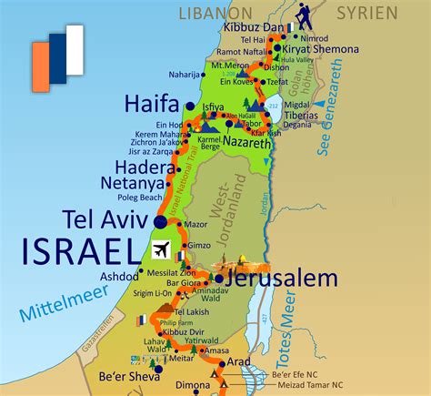 Israel National Trail Backpacking Map Map Israel Trav