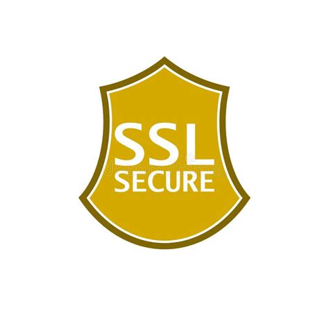 Ssl Secure Connection Icon Isolated On White Background Stock Vector