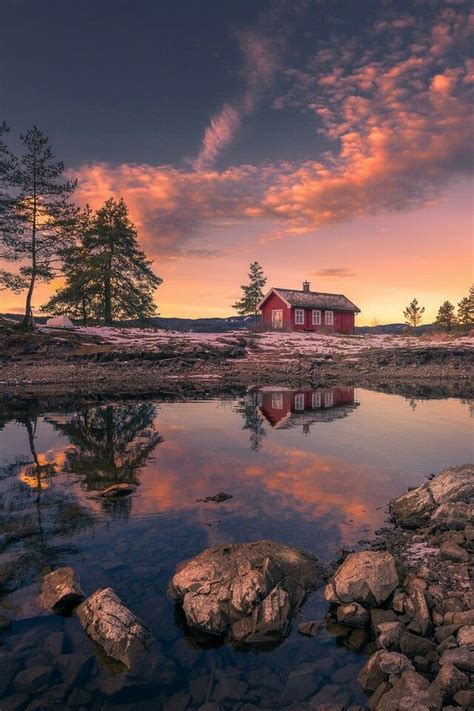 Озеро Ringerike Norway Ringerike Норвегия фотограф Ole Henrik