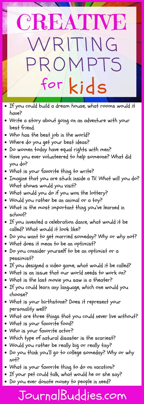 Creative Writing Prompts For Students 65 Fabulous Ideas