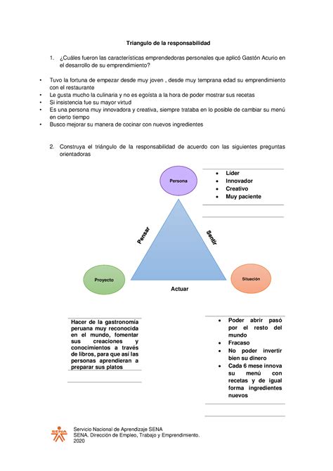 Anexo Formato Triangulo De La Responsabilidad Servicio Nacional De