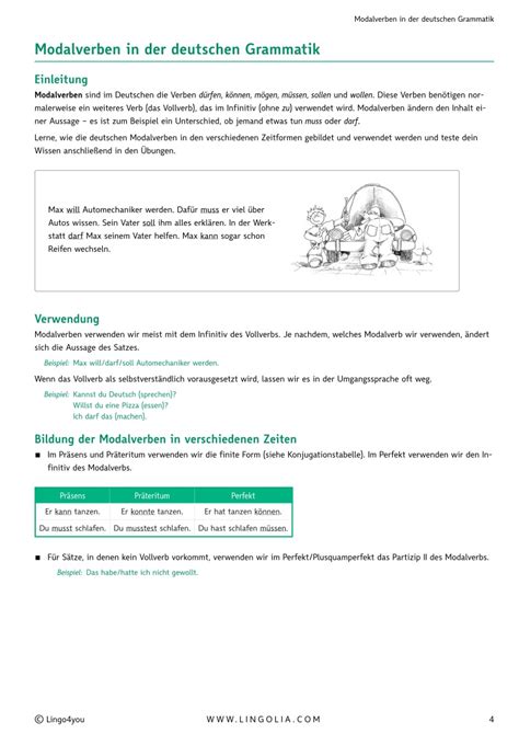 Du solltest mal eine pause machen; Modalverben - Verben Deutsch - Lingolia Shop
