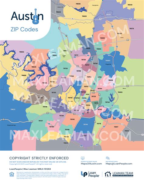 Travis County Texas Zip Code Map