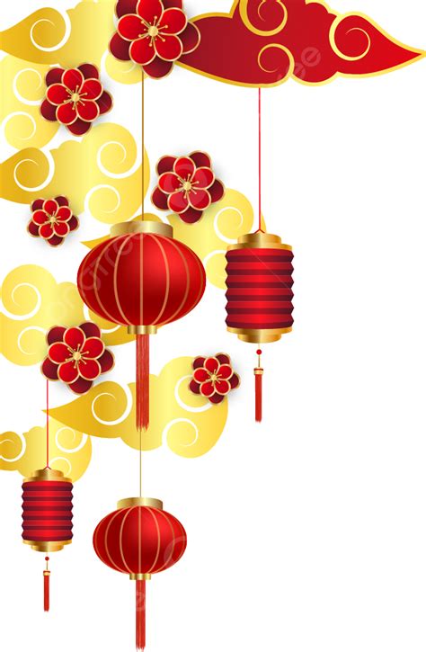 중국 장식 등불과 구름 중국의 설날 칸델라 중국 장식품 Png 일러스트 및 벡터 에 대한 무료 다운로드 Pngtree