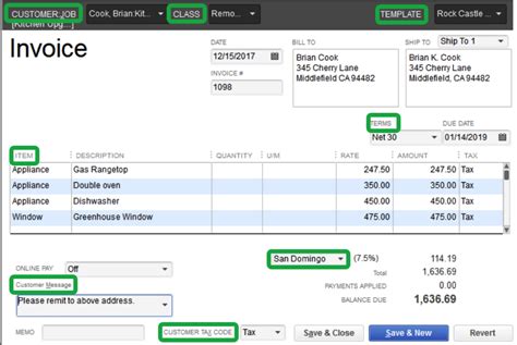 Quickbooks Invoice Template Excel Invoice Example