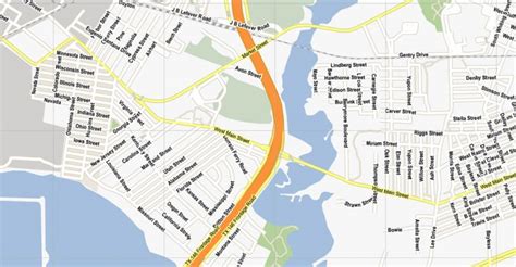 La Porte Baytown Texas Us Printable Vector Street G View Map Level