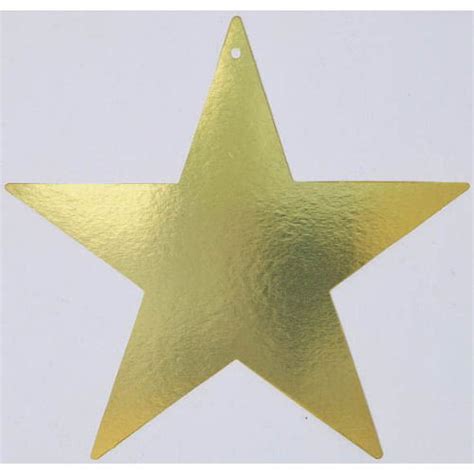 Amscan Elegant Bulk Foil Star Party Cutouts 15 Gold
