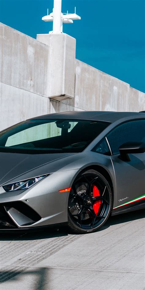 1080x2160 Lamborghini Huracan Gray Car Wallpaper Car Cleaning Hacks