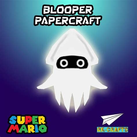 Super Mario Bros Blooper Papercraft By Rk Crafts On Deviantart