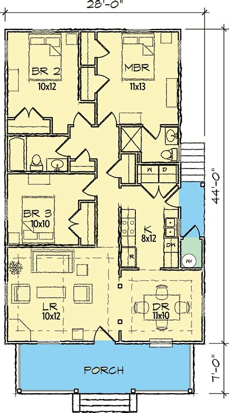 Classic Single Story Bungalow 10045tt Architectural Designs House