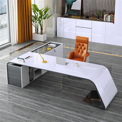 L Shaped Right Hand Modern White Office Desk With Storage Homary